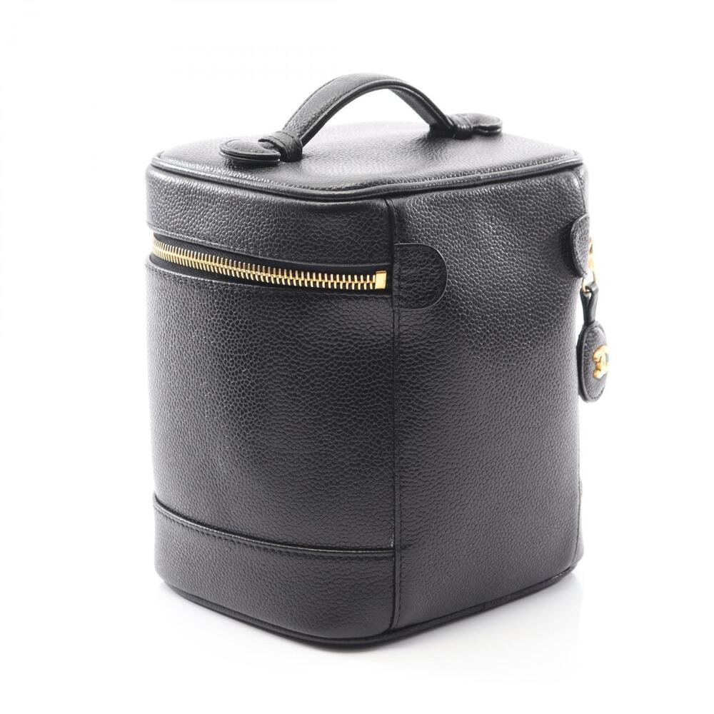 Chanel Calfskin Mark Cowhide Coco Handbag Black